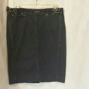 Bison Bison denim skirt.